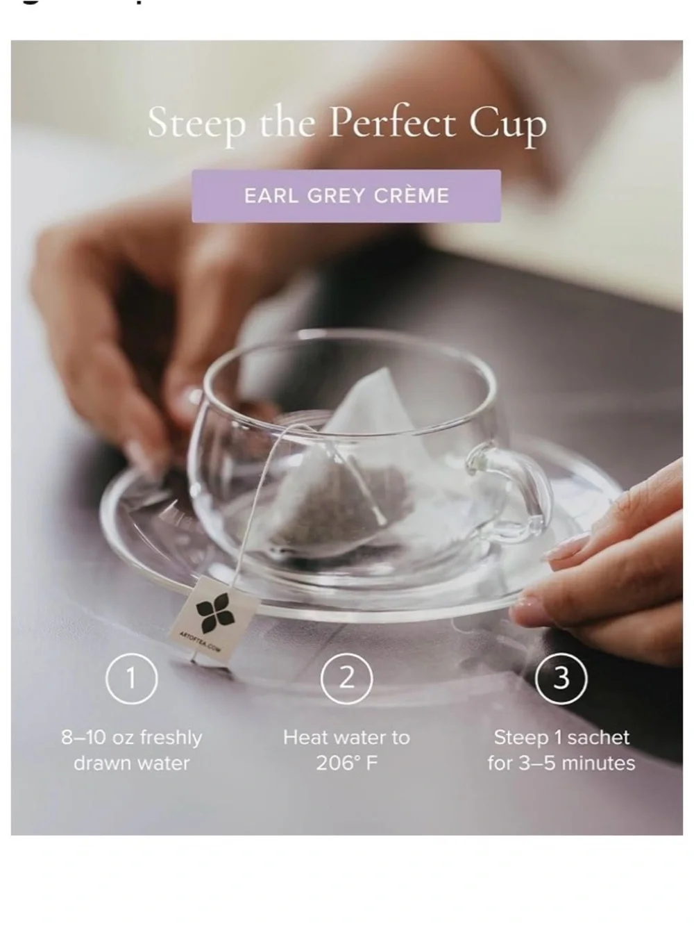 Art of Tea Earl Grey Creme Tea Bags Organic Black Tea Bergamot & French Vanilla